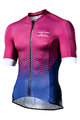 MONTON Tricou de ciclism cu mânecă scurtă - GEO-SCALE CLARET - albastru/roz