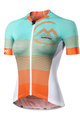 Monton Tricou de ciclism cu mânecă scurtă - ALANYA LADY - verde/portocaliu/alb