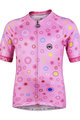 MONTON Tricou de ciclism cu mânecă scurtă - LOEWI KIDS - roz