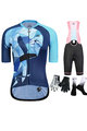 MONTON Mega set de ciclism - FLAMINGO LADY - albastru/negru