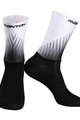 MONTON Șosete clasice de ciclism - HOWAIN MID CALF - alb/negru