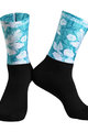 MONTON Șosete clasice de ciclism - WILDFLOWER - negru/verde