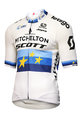 GIORDANA Tricou de ciclism cu mânecă scurtă - MITCHELTON-SCOTT '19 - albastru/alb