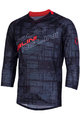 NALINI Tricou de ciclism cu mânecă lungă de vară - AIS HILL MTB - negru/roșu
