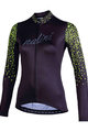 NALINI Tricou de cilism pentru iarnă cu mânecă lungă - AIS LW 2.0 LADY SMR - negru/galben
