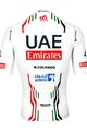 PISSEI Tricou de ciclism cu mânecă scurtă - UAE TEAM EMIRATES OFFICIAL 2024 - alb/roșu/negru