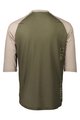 POC Tricou de ciclism cu mânecă scurtă - MTB PURE 3/4  - verde/bej