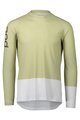 POC Tricou de ciclism cu mânecă lungă de vară - MTB PURE - verde/alb