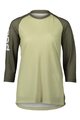 POC Tricou de ciclism cu mânecă scurtă - MTB PURE 3/4 LADY - verde/verde deschis