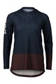 POC Tricou de ciclism cu mânecă lungă de vară - MTB PURE LADY - maro/albastru