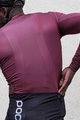 POC Tricou de ciclism cu mânecă lungă de vară - ESSSENTIAL ROAD - negru/bordo