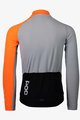 POC Tricou de cilism pentru iarnă cu mânecă lungă - ESSENTIAL ROAD MID - negru/portocaliu/gri