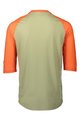 POC Tricou de ciclism cu mânecă scurtă - MTB PURE 3/4 - verde/portocaliu