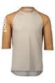 POC Tricou de ciclism cu mânecă scurtă - MTB PURE 3/4 - maro/bej