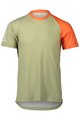 POC Tricou de ciclism cu mânecă scurtă - MTB PURE - portocaliu/verde