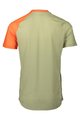 POC Tricou de ciclism cu mânecă scurtă - MTB PURE - portocaliu/verde