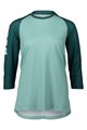 POC Tricou de ciclism cu mânecă scurtă - MTB PURE 3/4 LADY - albastru/albastru deschis