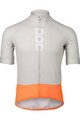 POC Tricou de ciclism cu mânecă scurtă - ESSENTIAL ROAD LOGO - gri/portocaliu
