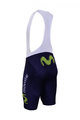 BONAVELO Pantaloni scurți de ciclism cu bretele - MOVISTAR 2017  - albastru