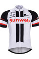 BONAVELO Tricou de ciclism cu mânecă scurtă - SUNWEB 2017 - alb/negru