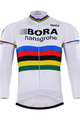 Tricou de cilism pentru iarnă cu mânecă lungă - BORA UCI 2017 WINTER - multicolor/alb