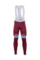 Pantaloni de ciclism lungi cu bretele - KATUSHA 2017 WINTER - bordo