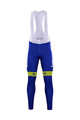 Pantaloni de ciclism lungi cu bretele - LAMPRE 2017 WINTER - albastru