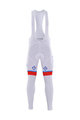 BONAVELO Pantaloni de ciclism lungi cu bretele - FDJ 2017 SUMMER - alb/roșu