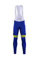 Pantaloni de ciclism lungi cu bretele - LAMPRE 2017 SUMMER - albastru/galben