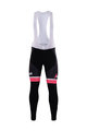 Pantaloni de ciclism lungi cu bretele - TREK ROSE SUMMER - negru/roz