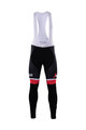 Pantaloni de ciclism lungi cu bretele - TREK 2017 SUMMER - negru/roșu