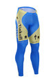 BONAVELO Pantaloni de ciclism lungi fără bretele - TINKOFF SAXO 15 SMR - albastru deschis/auriu