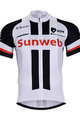 BONAVELO Tricou de ciclism cu mânecă scurtă - SUNWEB 2018 - negru/alb