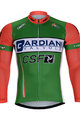 Tricou de cilism pentru iarnă cu mânecă lungă - BARDIANI 2018 WINTER - verde/portocaliu