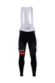 Pantaloni de ciclism lungi cu bretele - BMC 2018 WINTER - roșu/negru