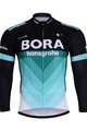 Tricou de cilism pentru iarnă cu mânecă lungă - BORA 2018 WINTER - negru/verde
