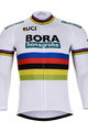 Tricou de cilism pentru iarnă cu mânecă lungă - BORA UCI 2018 WINTER - alb/multicolor