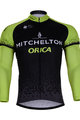 Tricou de cilism pentru iarnă cu mânecă lungă - ORICA 2018 WINTER - negru/verde