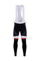 Pantaloni de ciclism lungi cu bretele - SUNWEB 2018 WINTER - alb/negru