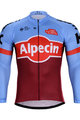 Tricou de cilism pentru iarnă cu mânecă lungă - KATUSHA 2018 WINTER - bordo/roșu/albastru deschis