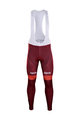 Pantaloni de ciclism lungi cu bretele - KATUSHA 2018 SUMMER - bordo/roșu