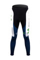 Pantaloni de ciclism lungi fără bretele - MOVISTAR 2012 SUMMER - albastru/alb/negru
