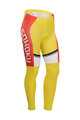 Pantaloni de ciclism lungi fără bretele - CYCLINGBOX 2014 SMR - roșu/galben