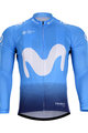 BONAVELO Tricou de ciclism cu mânecă lungă de vară - MOVISTAR 2018 SUMMER - albastru deschis