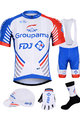 BONAVELO tricou-pantaloni-mănuși-șosete-căciulă - GROUPAMA FDJ 2019 - alb/albastru/roșu