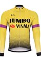BONAVELO Tricou de cilism pentru iarnă cu mânecă lungă - JUMBO-VISMA 2019 WNT - negru/verde