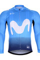 BONAVELO Tricou de cilism pentru iarnă cu mânecă lungă - MOVISTAR 2019 WINTER - albastru