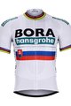 BONAVELO Tricou de ciclism cu mânecă scurtă - BORA UCI 2019 - alb