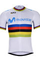 BONAVELO Tricou de ciclism cu mânecă scurtă - MOVISTAR UCI 2019 - alb