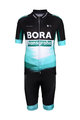 BONAVELO Tricoul și pantaloni scurți de ciclism - BORA 2020 KIDS - alb/negru/verde